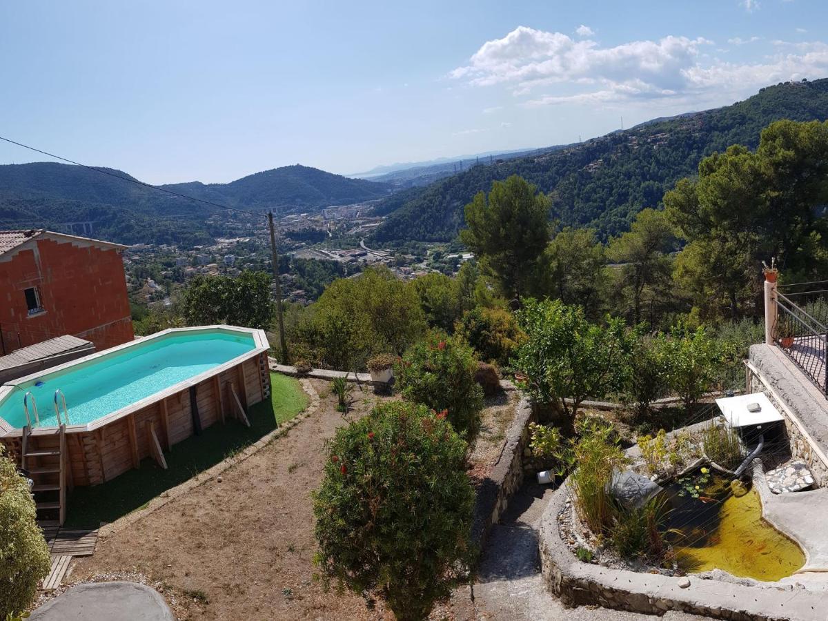 Le Chalet De La Pierreraie Cote D'Azur Piscine Terrasse Et Vue Mer Drap Ngoại thất bức ảnh