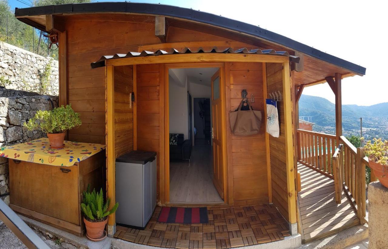 Le Chalet De La Pierreraie Cote D'Azur Piscine Terrasse Et Vue Mer Drap Ngoại thất bức ảnh